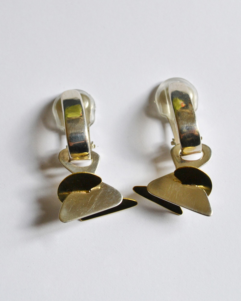 Earrings in silver and bronze