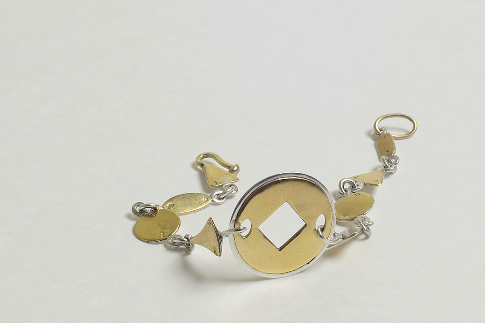 Bracelet in silver and gold